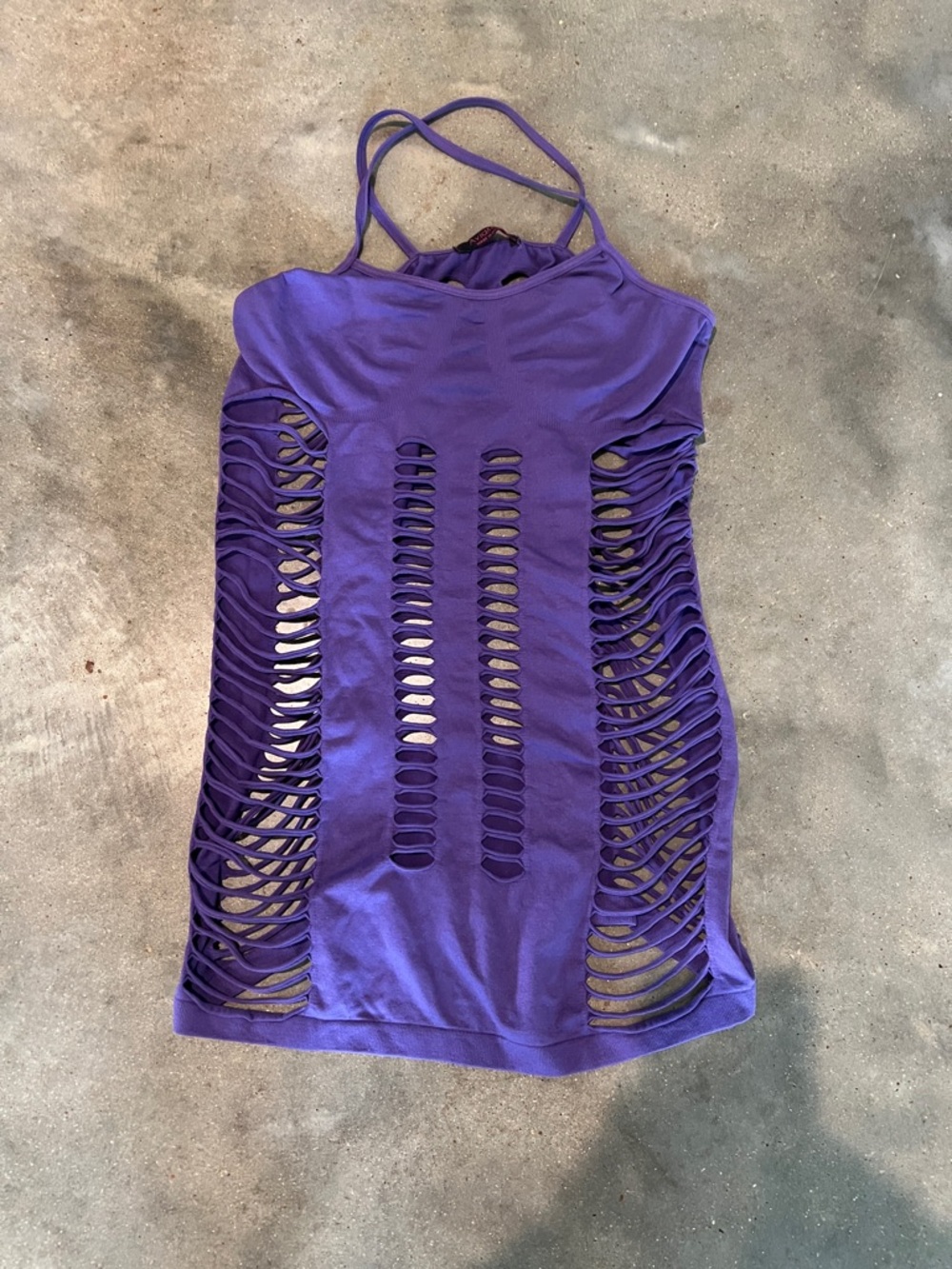 Purple Cutout Strappy mini dress/lingerie